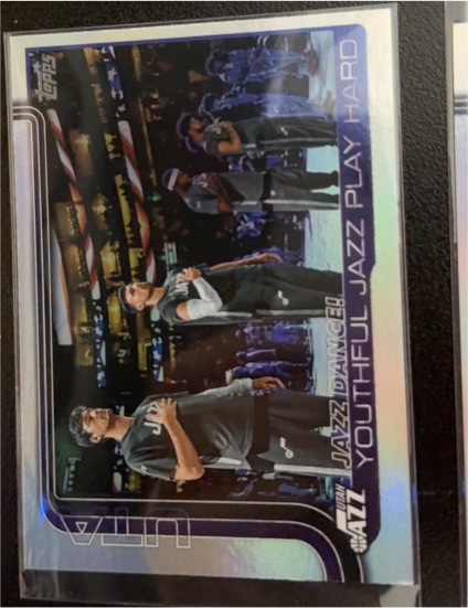 2025-26 Topps #290 Jazz Dance! Youthful Jazz Play Hard Utah Jazz — front