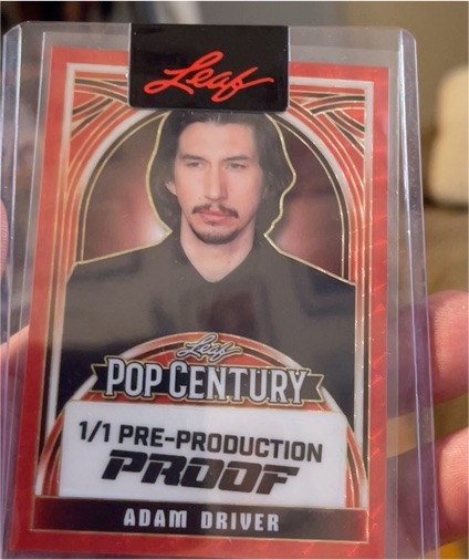 2024 Leaf Pop Century 1/1 Pre-Production Proof Adam Driver — front