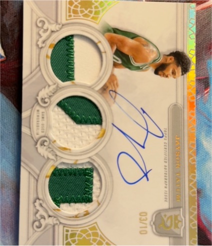 2021 Panini Flawless Jayson Tatum #8 Dual Patch Autograph — front