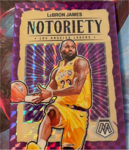 2023-24 Panini Mosaic Notoriety #3 LeBron James — front