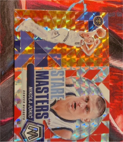 2023-24 Panini Mosaic #11 Nikola Jokic Stare Masters Mosaic — front