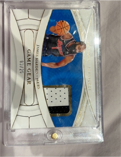 2021-22 Panini National Treasures Game Gear #GG-JH James Harden — front