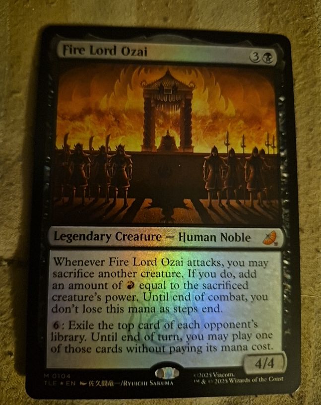 2025 MTG Avatar: The Last Airbender #104 Fire Lord Ozai — front