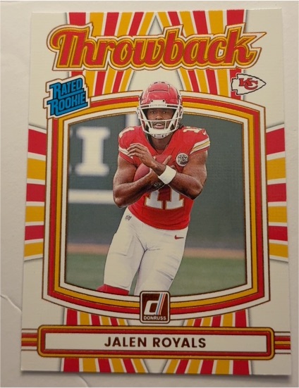2025 Panini Donruss #50 Jalen Royals Rated Rookie Throwback — front