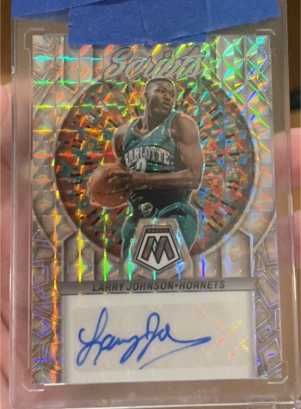 2022-23 Panini Mosaic Scripts #MS-LJO Larry Johnson — front
