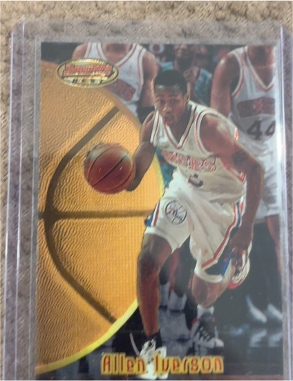 1997 Bowman's Best #BBP1 Allen Iverson Preview — front