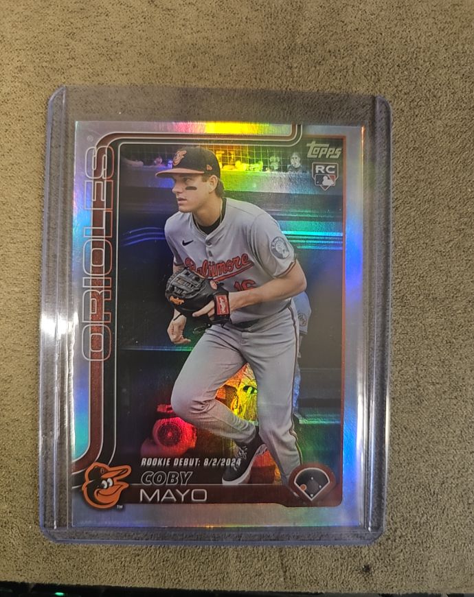 2025 Topps Update #US282 Coby Mayo Rookie Debut — front