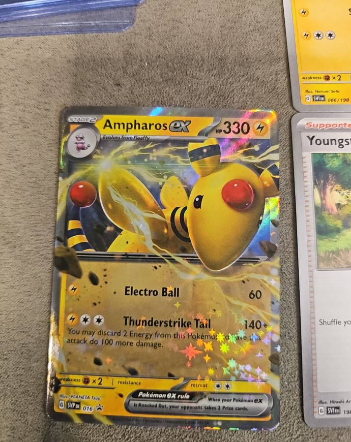 2023 Pokémon TCG Scarlet & Violet Black Star Promo #016 Ampharos ex — front