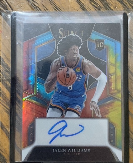 2022-23 Panini Select #RC Jalen Williams Rookie Signature — front