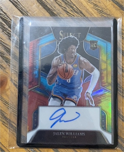 2022-23 Panini Select #RS-JW Jalen Williams Rookie Signatures — front