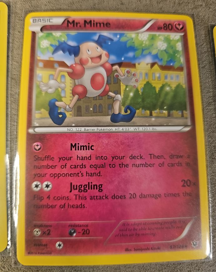 2016 Pokemon XY Fates Collide #67 Mr. Mime — front