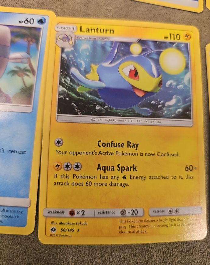 2017 Pokemon Sun & Moon #50 Lanturn — front