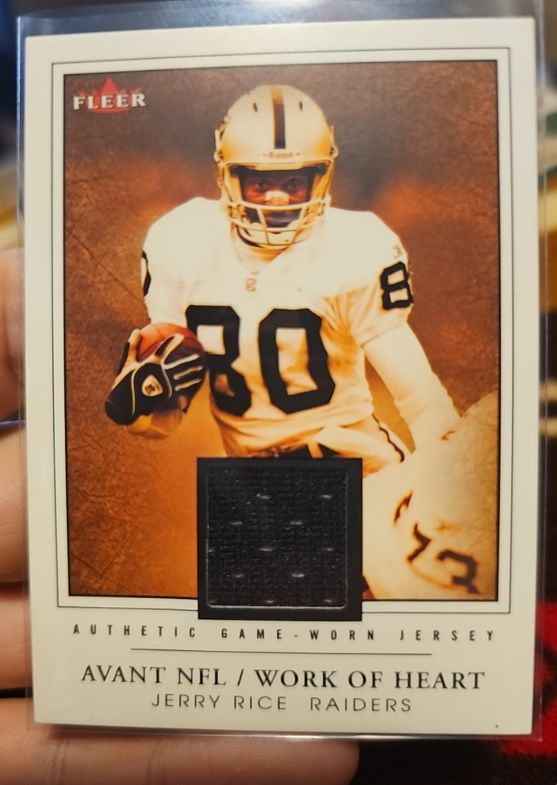 2003 Fleer Avant Work of Heart #3 Jerry Rice — front