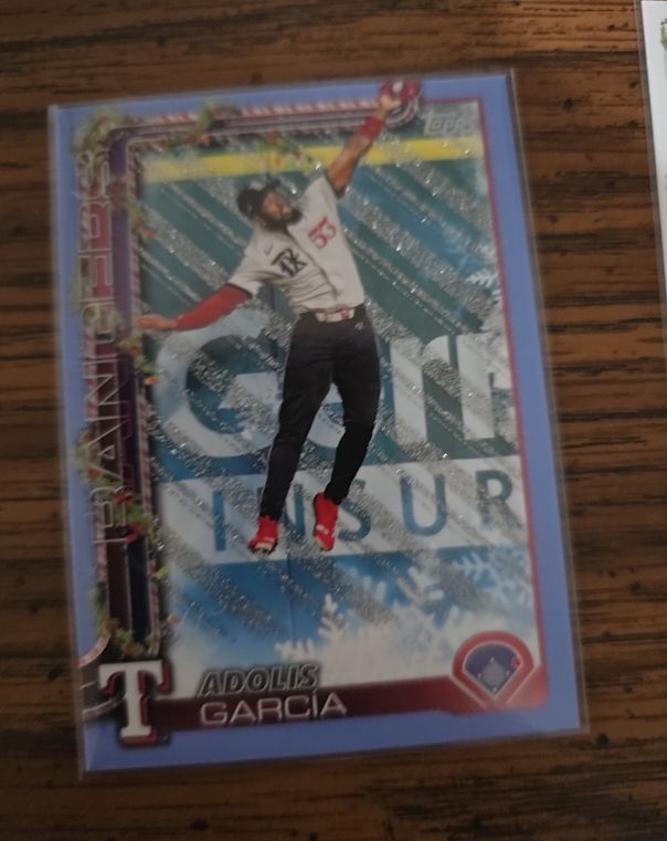 2025 Topps Holiday #H61 Adolis Garcia — front