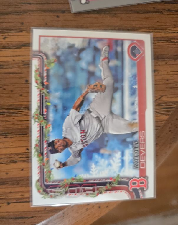 2025 Topps Holiday #H190 Rafael Devers — front
