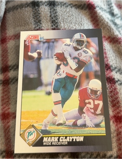 1991 Score #72 Mark Clayton — front
