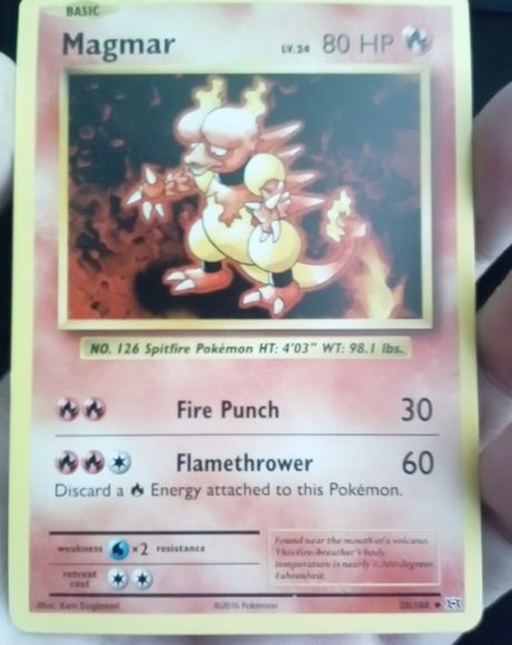 1999 Pokémon Base Set #36 Magmar — front