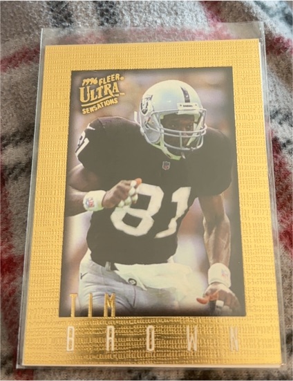 1996 Fleer Ultra Sensations #74 Tim Brown — front