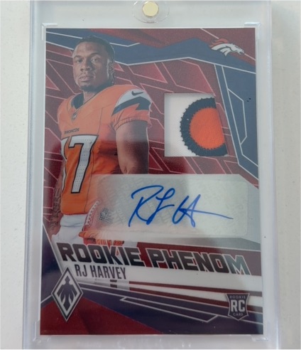 2025 Panini Phoenix #RPJ-RHY RJ Harvey Rookie Phenom Patch Auto — front