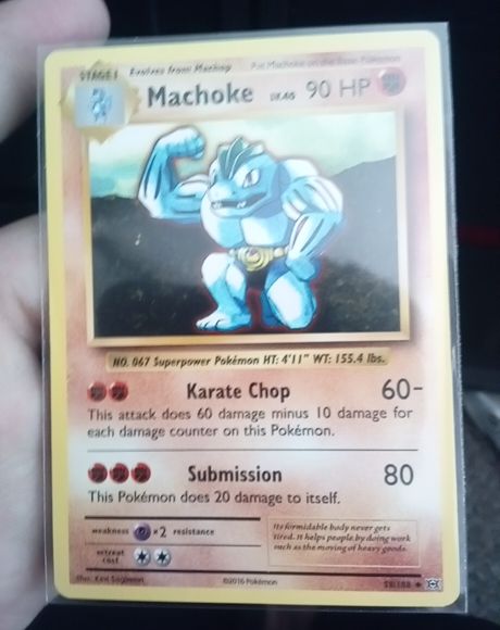 2016 Pokémon Evolutions #58 Machoke — front
