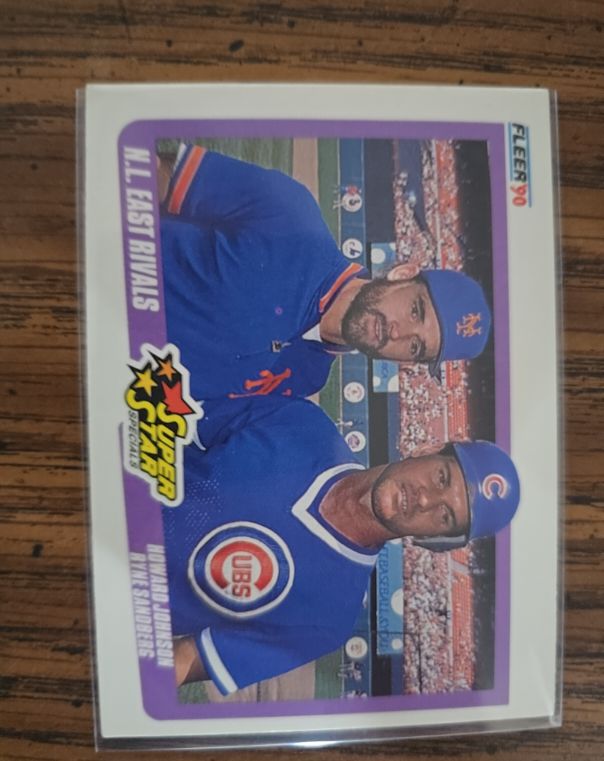 1990 Fleer #639 Howard Johnson / Ryne Sandberg — front
