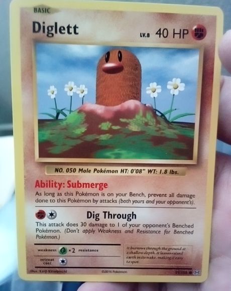 2016 Pokemon XY Evolutions #55 Diglett — front