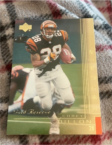 2000 Upper Deck Gold Reserve #28 Corey Dillon — front