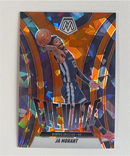 2024-25 Panini Mosaic #1 Ja Morant Elevate Green Mosaic Prizm — front