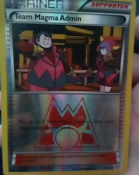 2015 Pokémon XY Double Crisis #29 Team Magma Admin — front