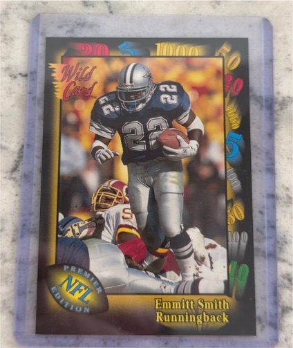 1991 Wild Card #46 Emmitt Smith — front