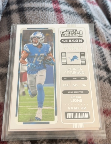 2022 Panini Contenders Season Ticket #36 Amon-Ra St. Brown — front