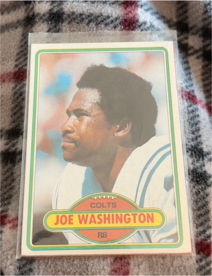 1980 Topps #505 Joe Washington — front