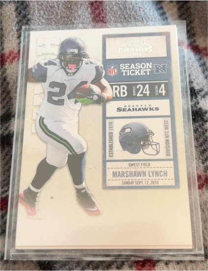 2010 Playoff Contenders #87 Marshawn Lynch — front