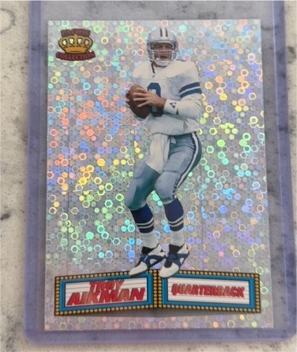 1994 Pacific Crown Collection Marquee Prisms #1 Troy Aikman — front