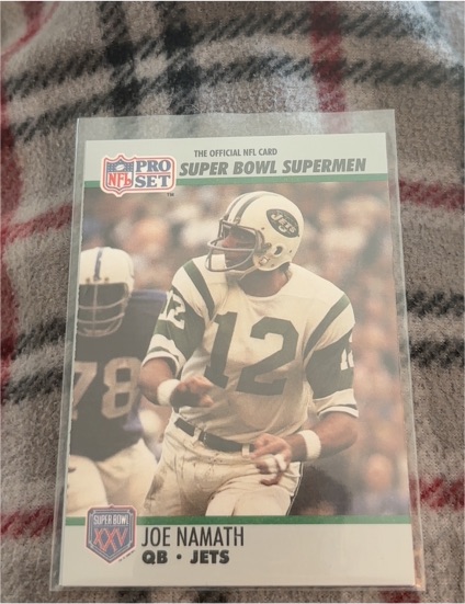 1990-91 Pro Set Super Bowl XXV Silver Anniversary #34 Joe Namath — front
