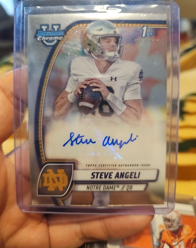 2024 Bowman University Chrome #PA-SAN Steve Angeli — front