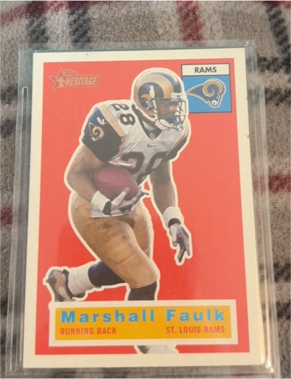 2001 Topps Heritage #50 Marshall Faulk — front