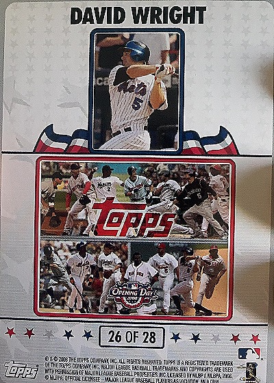 2008 Topps Opening Day Puzzle #26 David Wright — front