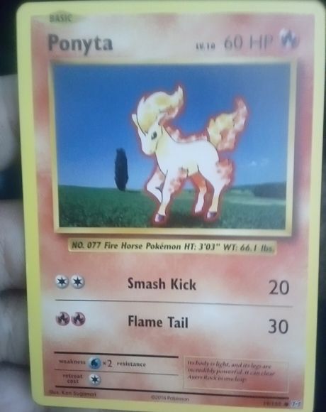 2016 Pokémon XY Evolutions #19 Ponyta — front