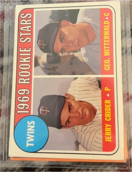 1969 Topps #491 Twins Rookie Stars Jerry Crider Geo. Mitterwald — front