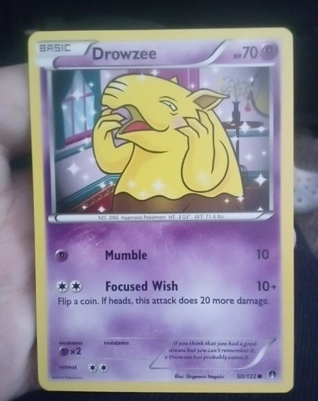 2016 Pokemon XY BREAKpoint #50 Drowzee — front