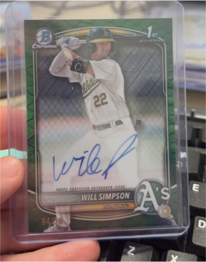 2025 Bowman Chrome #1st Will Simpson — front