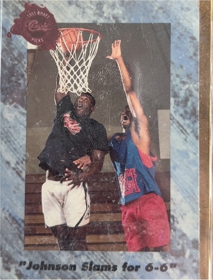 1991 Classic Four Sport #201 Larry Johnson Johnson Slams for 6-6 — front