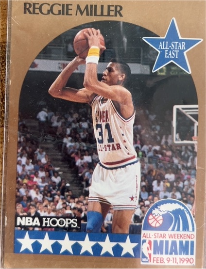 1990 NBA Hoops #7 Reggie Miller All-Star — front
