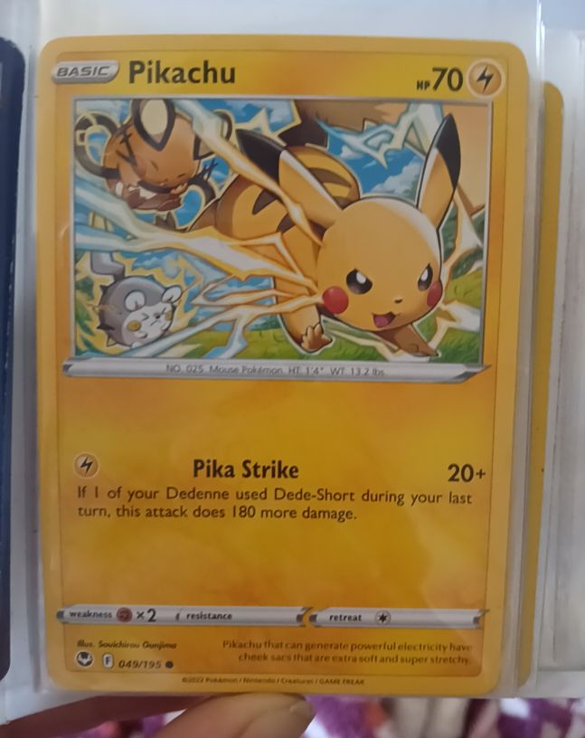 2022 Pokémon Sword & Shield Silver Tempest #049 Pikachu — front