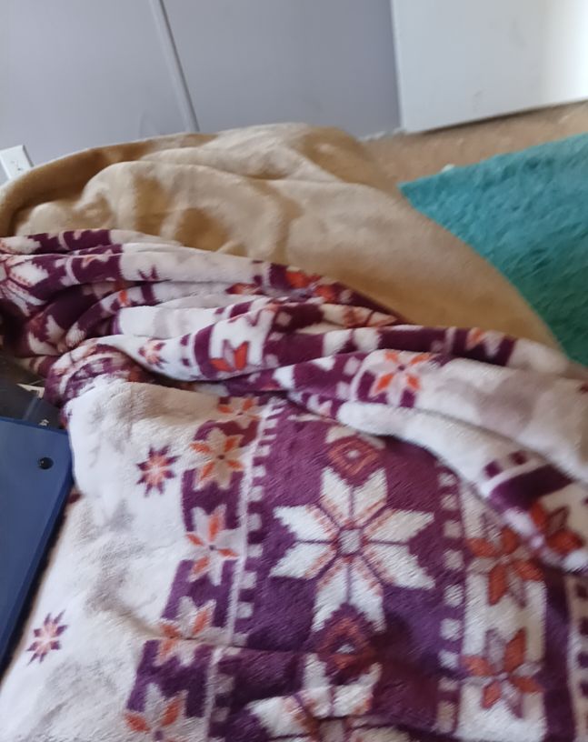 Vera Bradley Blanket Purple and Orange Pattern — front
