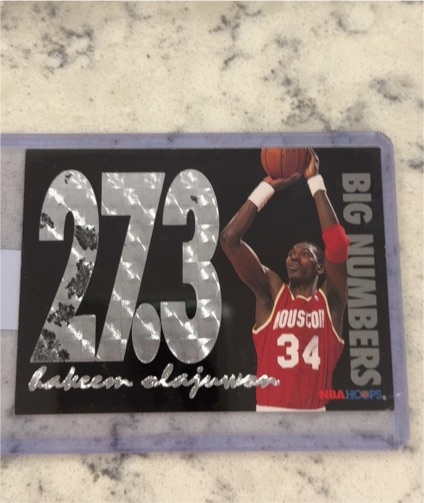 1994 Skybox NBA Hoops #BN3 Hakeem Olajuwon Big Numbers — front