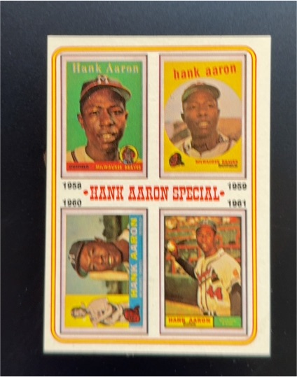 1974 Topps #3 Hank Aaron Special 1958-61 — front