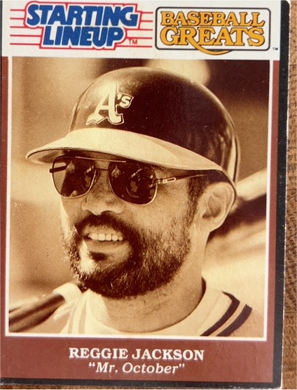 1989 Kenner Starting Lineup Baseball Greats #4.2B Reggie Jackson — front