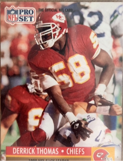 1991 Pro Set #19b Derrick Thomas — front